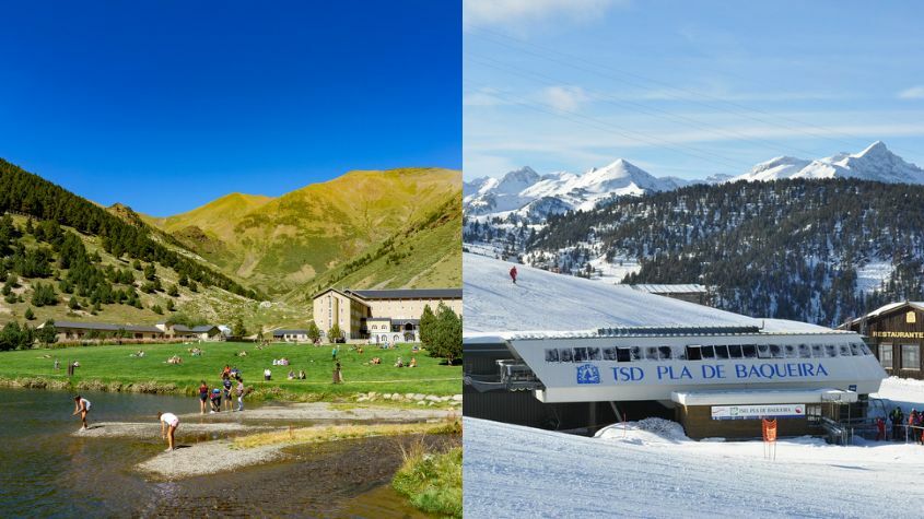 Pirineus no verão vs Pirineus no inverno